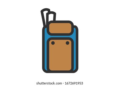 Bagpacker icon design, bag icon vector