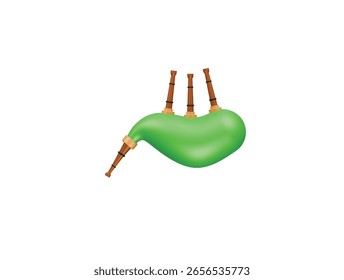 Dudelsack, Symbol, 3D-Illustration, Rendering