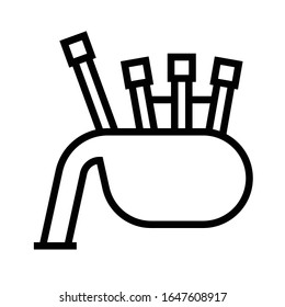 Bagpipes icon, Saint patrick's day related vector illustration