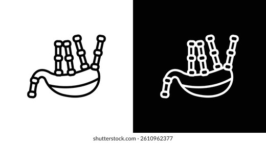Bagpipes icon Vector isolated outline drawing.