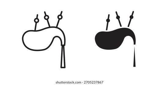 Bagpipes icon for web design, mobile apps