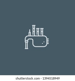 Bagpipes vector icon. Bagpipes concept stroke symbol design. Thin graphic elements vector illustration, outline pattern for your web site design, logo, UI. EPS 10.