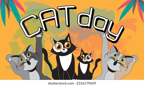 baground design celebrating international cat day