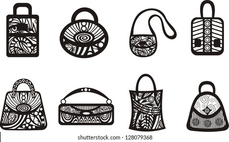 Bags black vector illustration