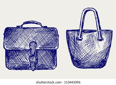 Bags. Doodle style