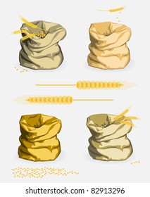Bags and ears of cereals
