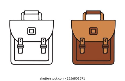 bags flat and line icons vector eps editable file.