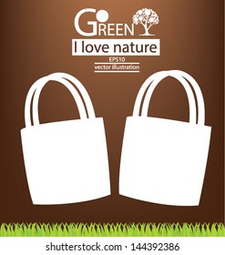 Bags. Go green concept. vector illustration.