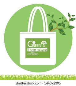 Bags. Go green concept. vector illustration.