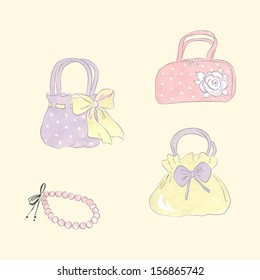 Bags hand-drawn.