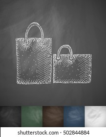 bags icon. Hand drawn vector illustration