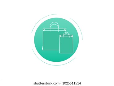 Bags icon isolated vector illustration