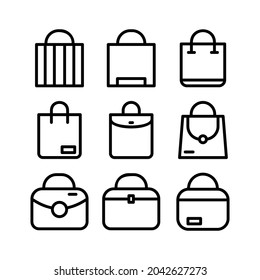 bags icon or logo isolated sign symbol vector illustration - Collection of high quality black style vector icons
