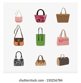 Conjunto de iconos de bolsas