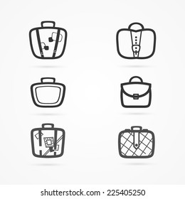 Bags icon set