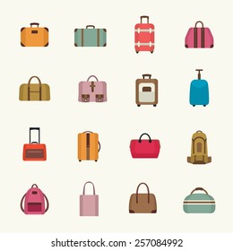 Bags icon set