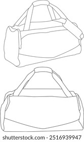 Bolsos Bolso aislado, bolso Vector Icon. bolso Ilustración vectorial plana conjunto, bolso línea icono aislado, bolsos de moda colección