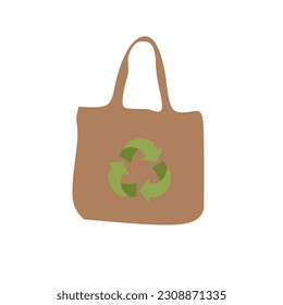 bags made of eco-friendly fabrics, anti-pollution bags, zero waste bags, plastic replacement bags, vector illustration.