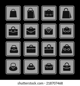 bags mall icon set