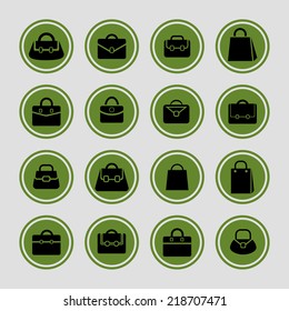 bags mall icon set