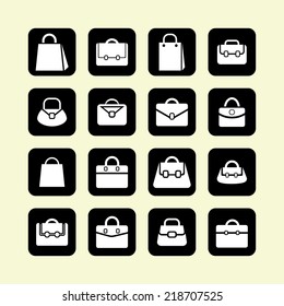 bags mall icon set