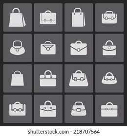 bags mall icon set