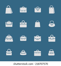 bags mall icon set