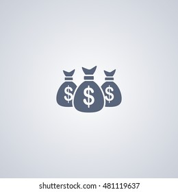 Bags money vector icon