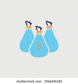 bags of money vector icon illustration business and finance
