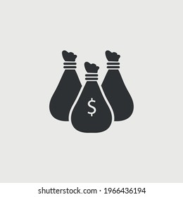bags of money vector icon illustration business and finance
