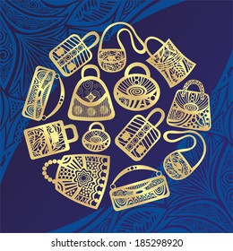 Bags pattern vector illustration