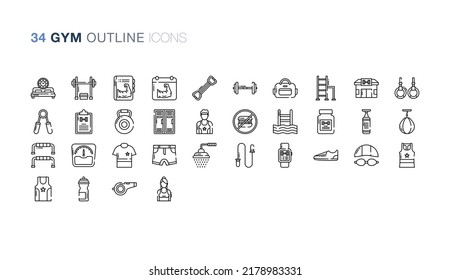 Bags And Purse Outline Icon Set