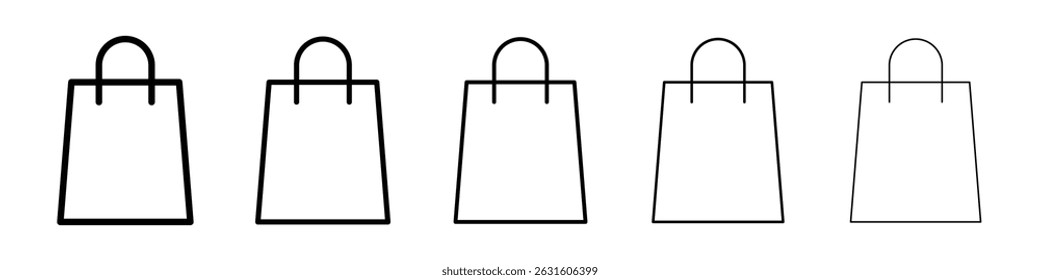 Bags Shopping icon in black. Vector illustration for graphic design