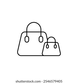 Bags Shopping icon Outline vector for web ui