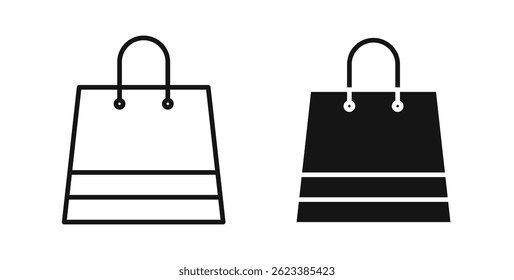 Bags Shopping icons on white background for web
