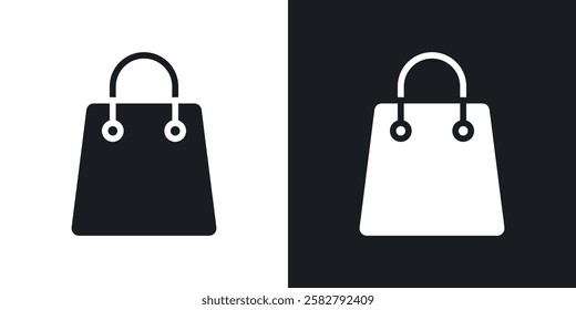 Bags Shopping icons set vectors black and colored style