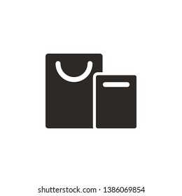 Bags, shopping vector icon. Simple element illustration from UI concept. Finance concept vector illustration.