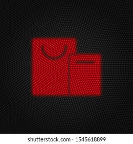 Bags, shopping vector Light red color retro style vector icon