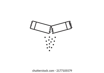Bags of sugar or salt. Vector illustration.