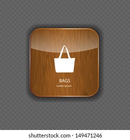 Bags wood application icons