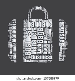 Bags Word cloud typography text word art vector illustration