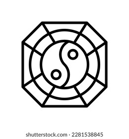 bagua mirror icon for your website design, logo, app, UI.