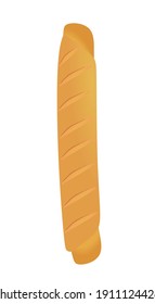 Baguet isolated on white background
