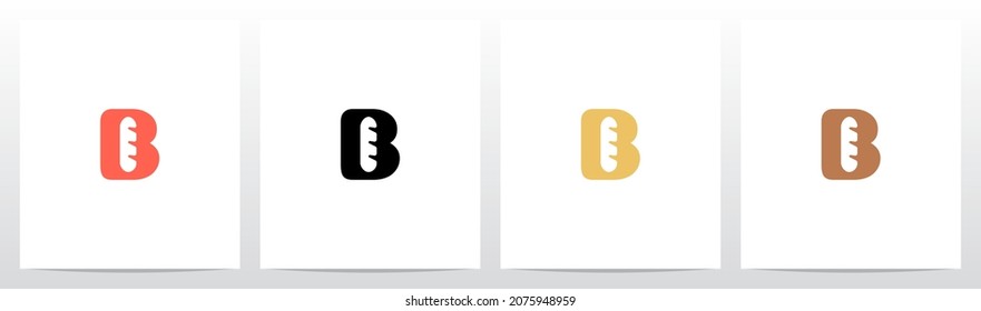 Baguete On Letter Logo Design B