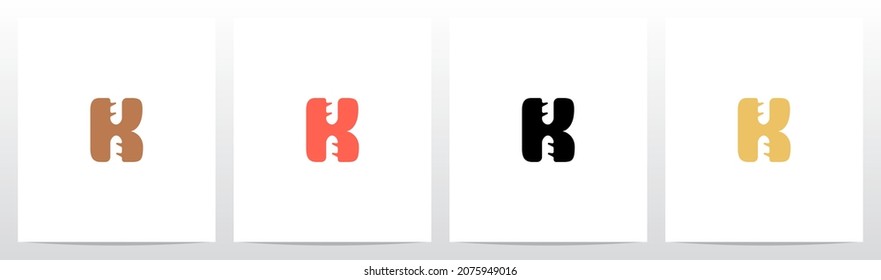 Baguete On Letter Logo Design K