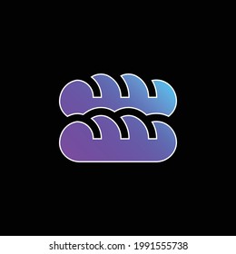 Icono de vector de gradiente azul de Baguette