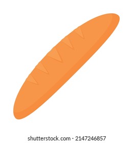 icono del pan de baguette en fondo blanco