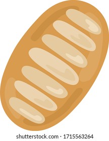 Baguette bread illustration.
Food illustration.