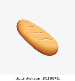 Baguette Emoji Vector Design. French Bread Art Illustration. Bakery Fresh Food Product. 
