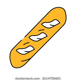 baguette french cuisine line icon vector. baguette french cuisine sign. isolated symbol illustration